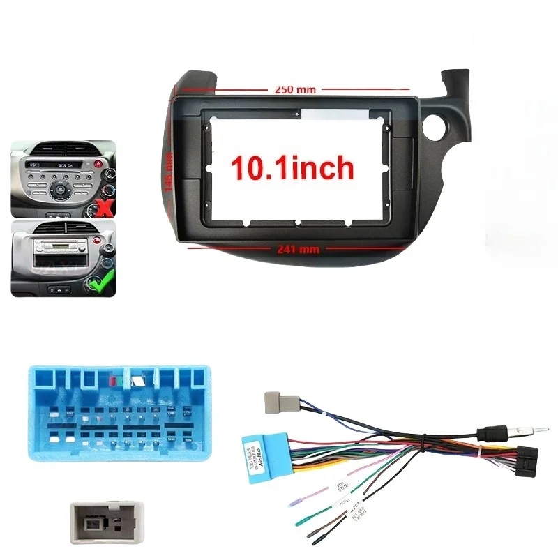 Suitable for 2008-2013 Honda Fit 10.1inch Central Control Navigation Frame Android Frame Audio Panel Frame