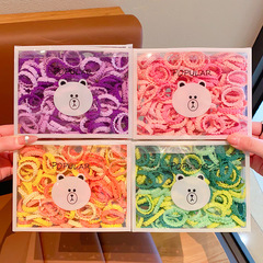 Children's elastic hairband girl hair tie baby hair ribbon non-irritating high elasticity rubber band cute girl hair accessory girls hair tie