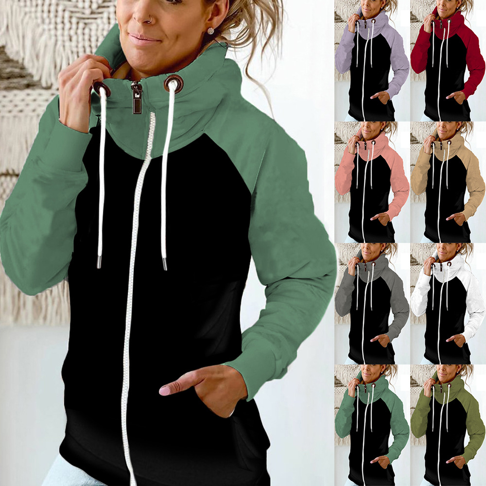 Women's Hoodie Long Sleeve Hoodies & Sweatshirts Pocket Patchwork Fashion Color Block display picture 1