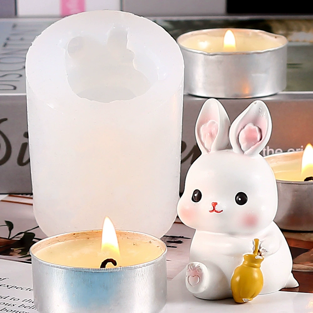Rabbit, aromatherapy, candle, table silicone mold, DIY