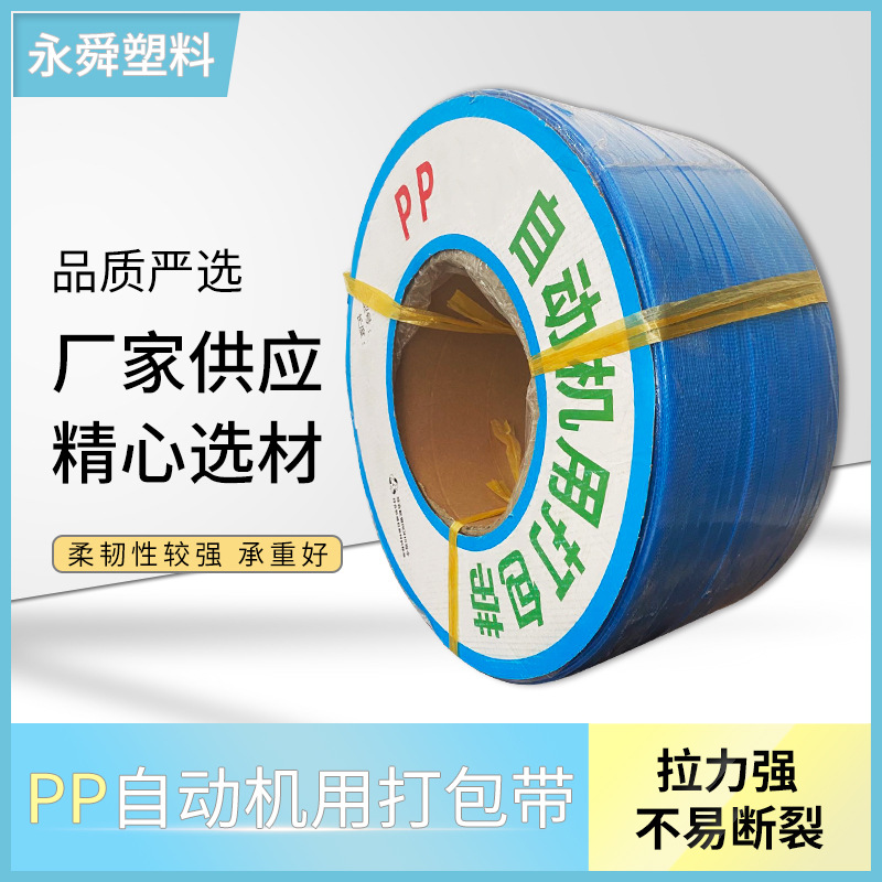 厂家供应 蓝色自动机用打包带承重好匠心工艺 多规格 量大从优