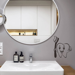 新款 FX-F174卡通可愛刷牙貼浴室玻璃家居牆面背景裝飾牆貼紙自粘