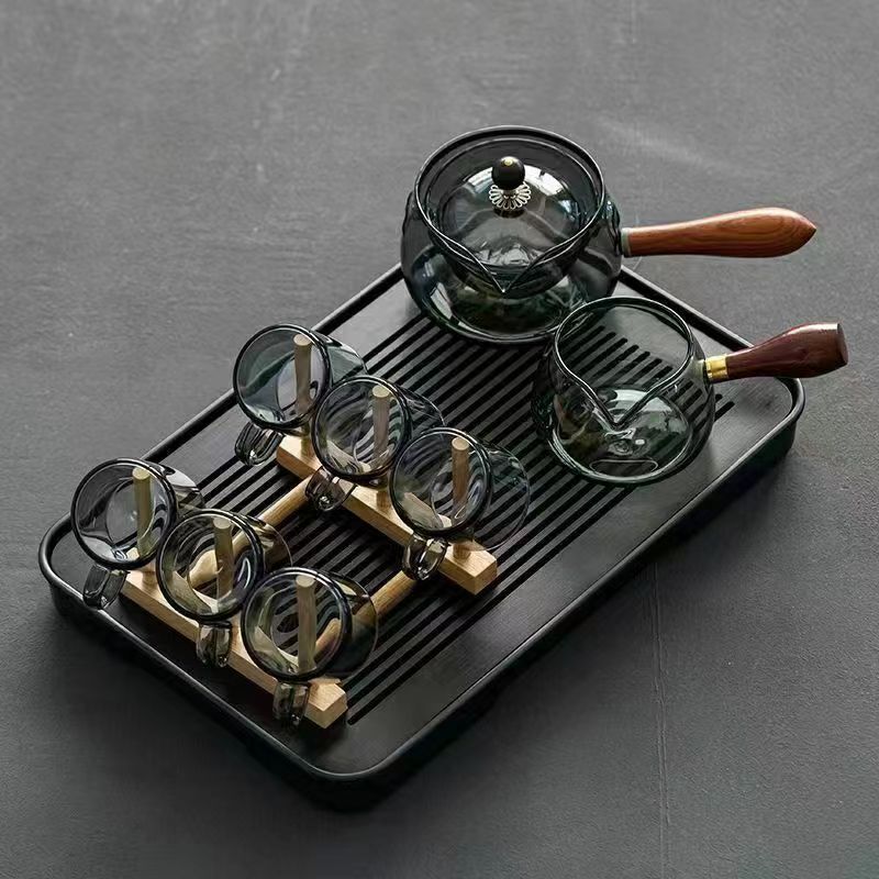 360 grados de rotación caliente resistente al calor de ocio olla ahumado vidrio borosilicato gris ocio té fabricante engrosada a prueba de explosiones