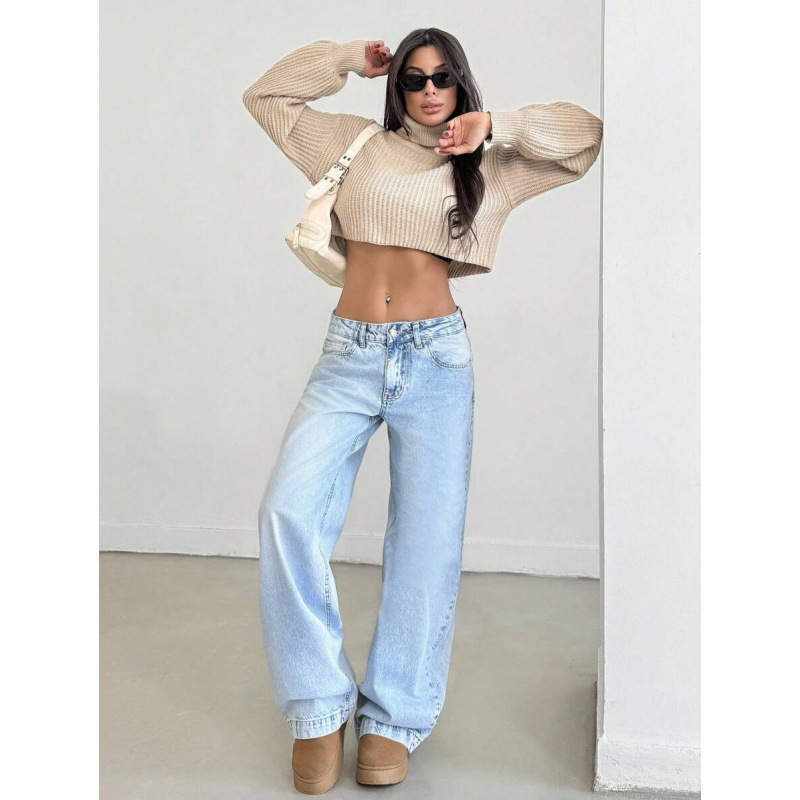 Cross-Border Export New Dropshipping Aliexpress Denim 90S Jeans