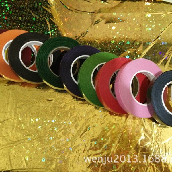 花店用品 鲜花制作花艺胶带1.2cm*30y 绿植园艺花艺绿胶布 胶带