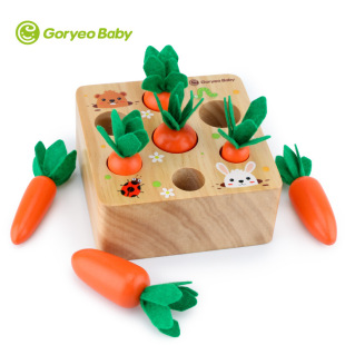 Cross-Border Baby Carrot Pulling Montessori Early Education Educational Toys Shape Matching Building Blocks Kidsren's Teaching Aids Carrot