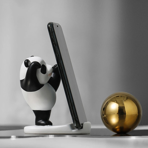 Cute creative panda mobile phone holder small ornaments desktop home iPad tablet support decorations as gifts