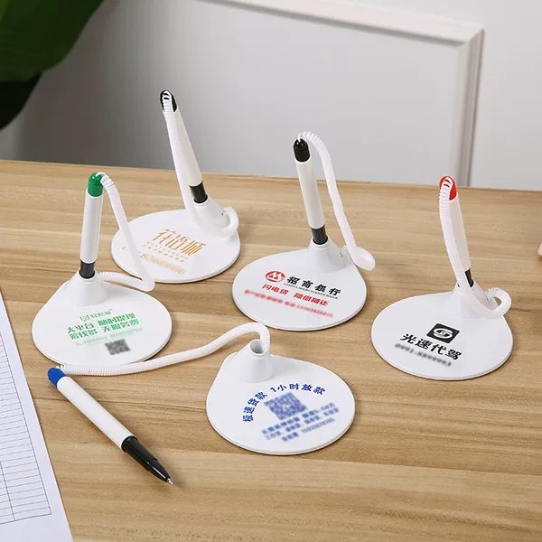 Color Advertising Pen Gel Pen Desktop Fixed Signature Pen Advertising Desk Pen Printing Logo Custom Wholesale