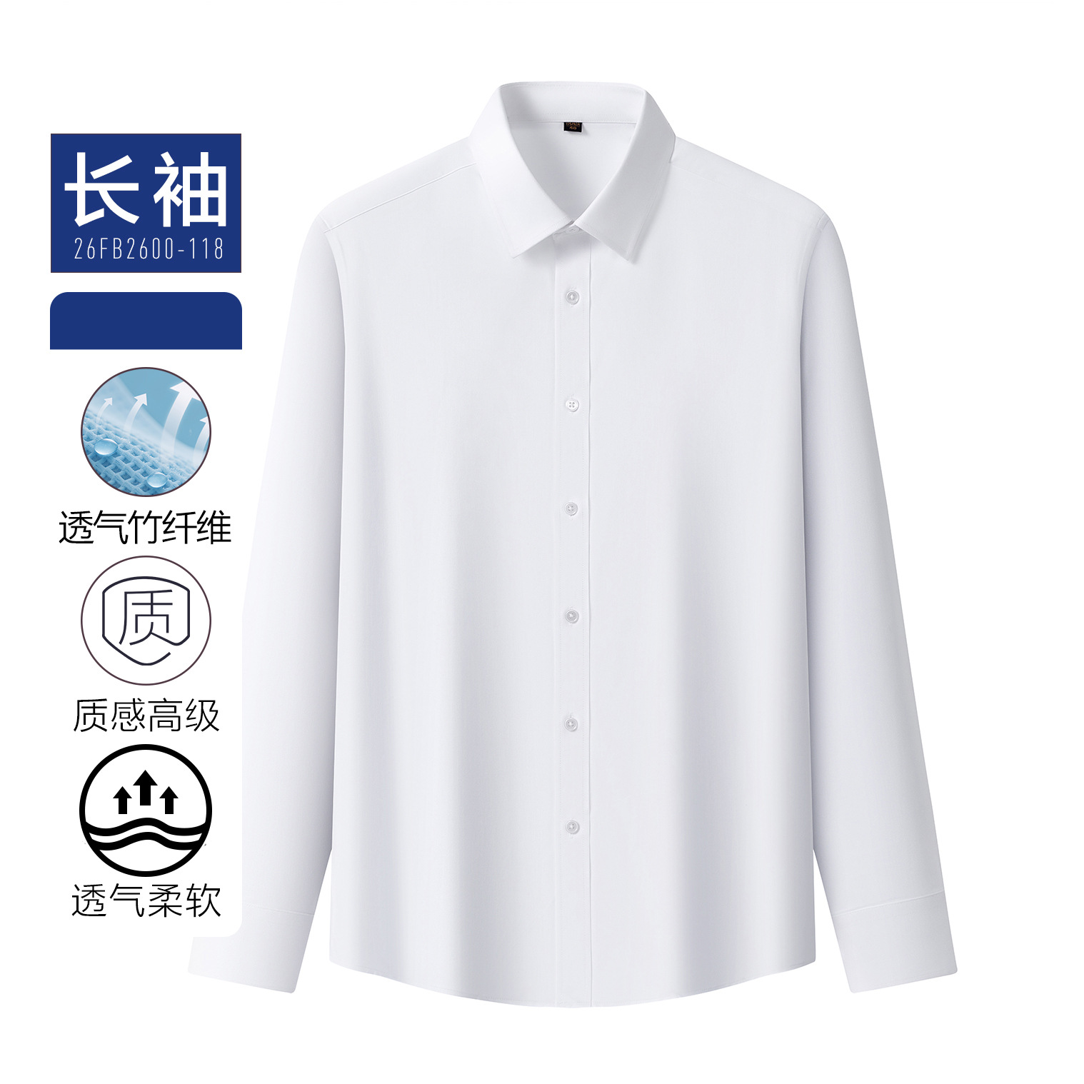 Blanco / Mangas largas / Hombre