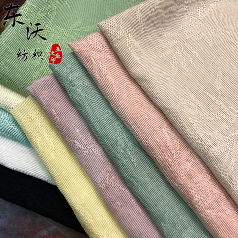 Bamboo Mulberry 2023 new artificial silk flower Luo Erjing twisted Luo Han clothing fabric spring and summer national style cheongsam Han clothing fabric Bamboo Mulberry 2023 new artificial silk flower Luo Erjing twisted Luo Han clothing fabric spring and summer national style cheongsam Han clothing fabric