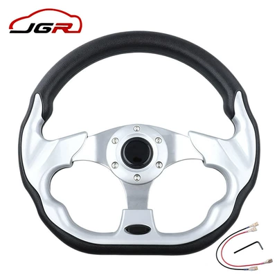 kart 13-inch 320mm racing – Steering wheel - jg-5156f-silver