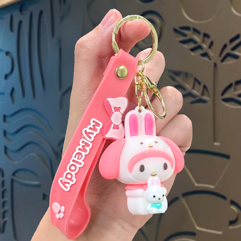 Llavero Creativo de Sanrio con Diseño de Perro de Orejas Grandes, Cinnamoroll, para Llaves de Coche, Bolso, Colgante, Adorno, Pequeño Obsequio