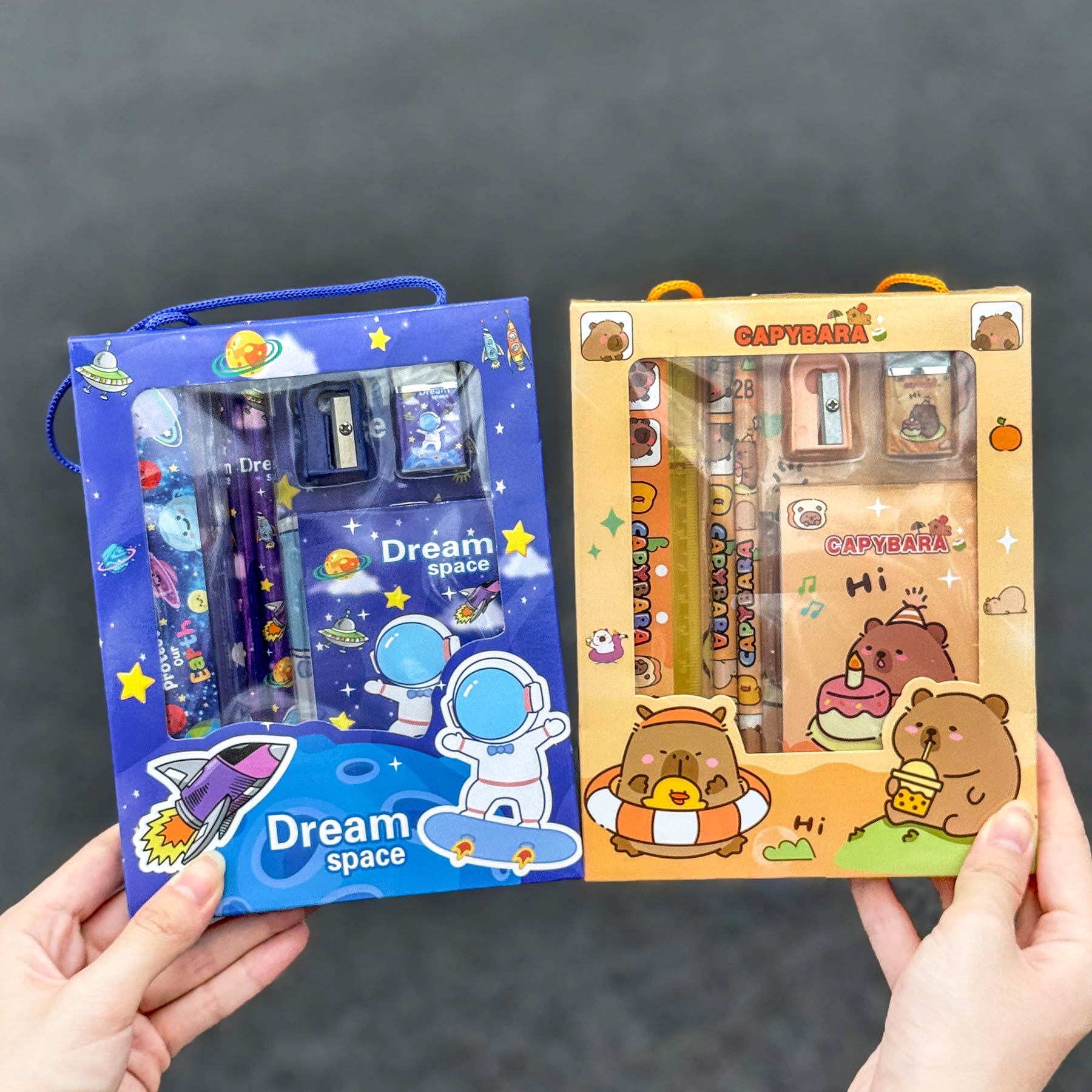 Juego de regalo de papelería para niños Recompensa de jardín de infantes Caja de regalo de papelería sorpresa Recompensa de dibujos animados de alto valor Regalo pequeño