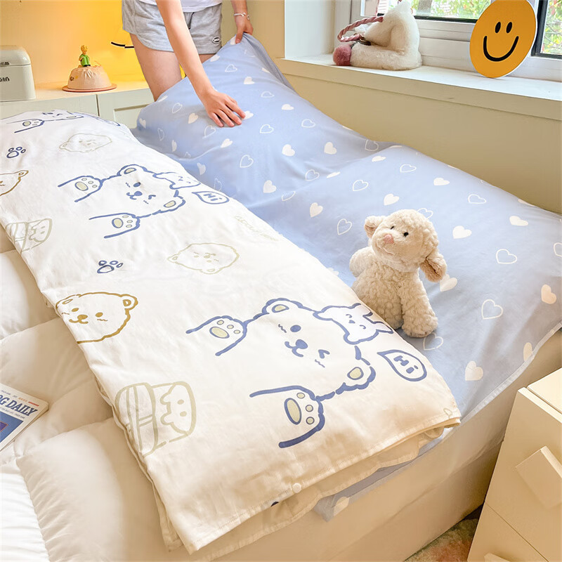 Saco de dormir sucio de hotel de algodón para un solo viaje sábana de algodón cubierta de edredón para viajes de negocios sábana de una pieza portátil