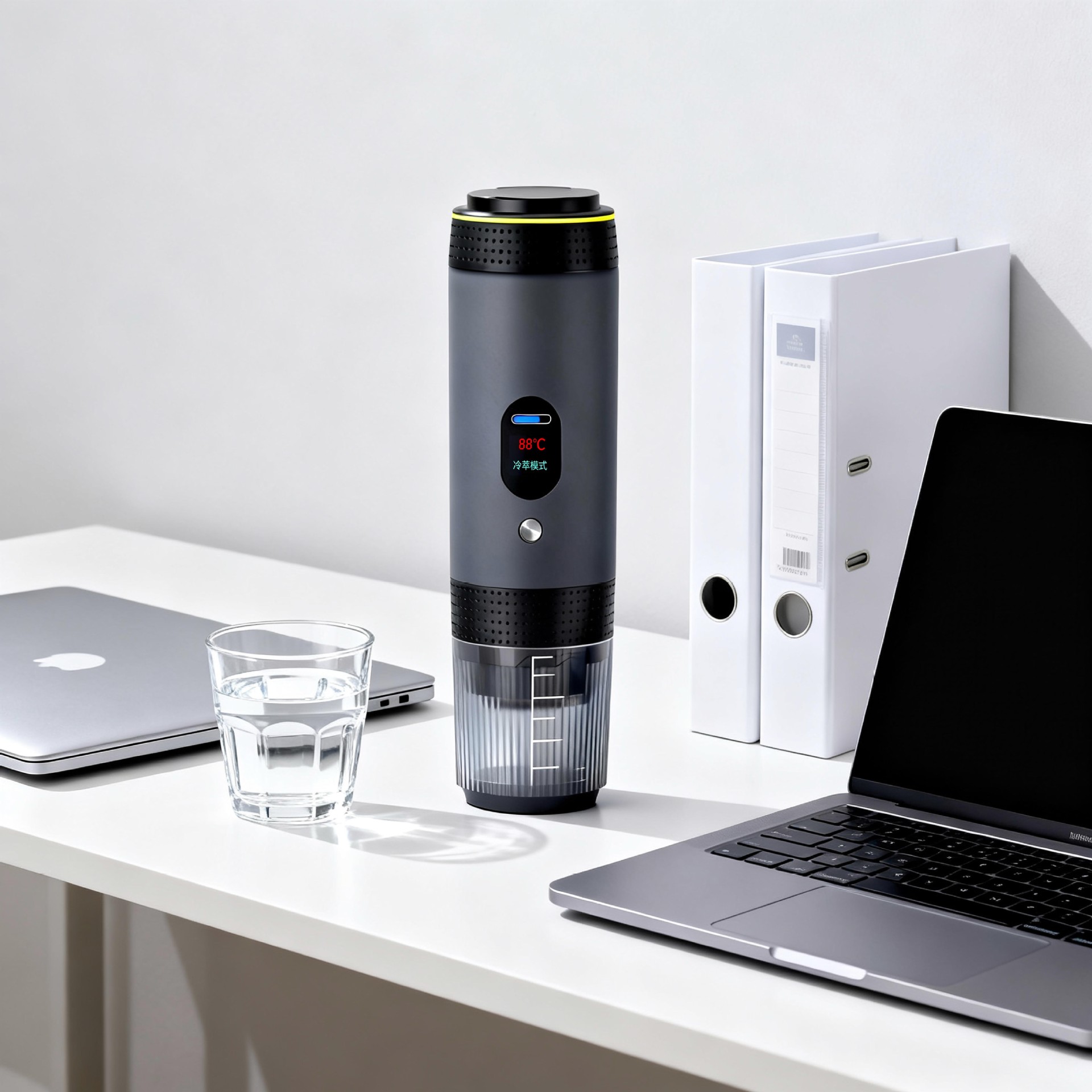 Portable Mini 2-in-1 Electric Coffee Machine Outdoor Coffee Bean Car-Mounted Hand-Brewed Multi-Mode Heating Camping