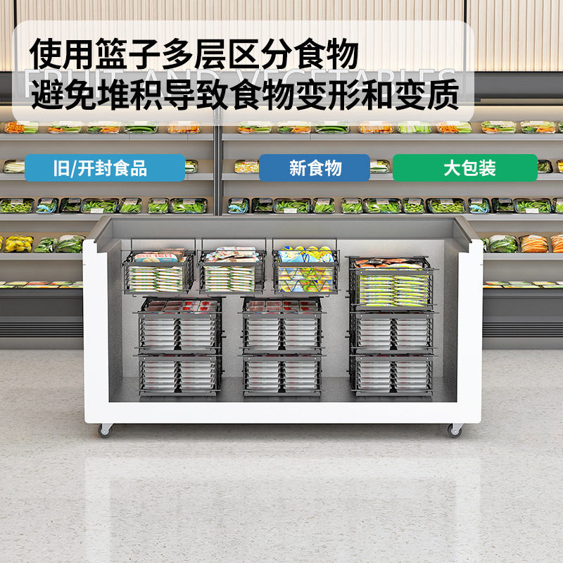 Broken storage basket Internal freezing segregated partition layered layered separation, the bottom of the debris food for the sorting agency 2