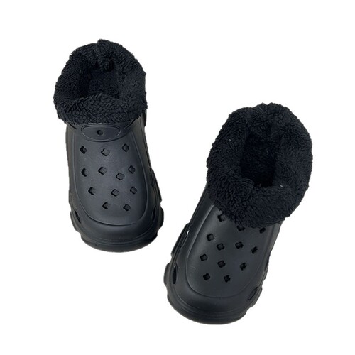 Inner sole of winter and autumn removable fleece hole-toe shoes, long and short plush cotton comfortable hole-toe shoes, warm inner lining shoe cover