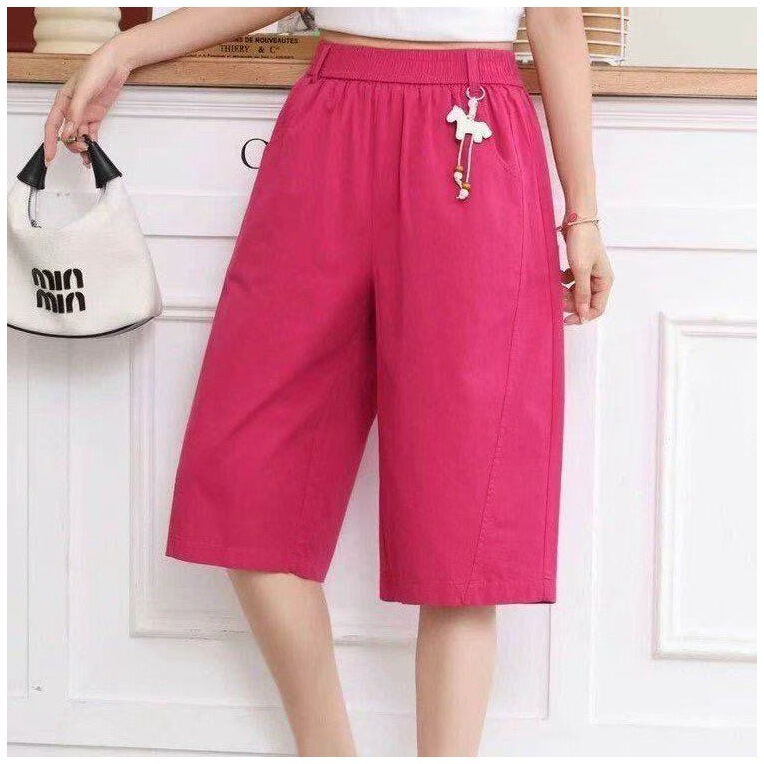 Dropshipping 2026 Cropped Pants Thin Style Loose Fit Slimming Casual High-Waisted Summer New Casual Pants