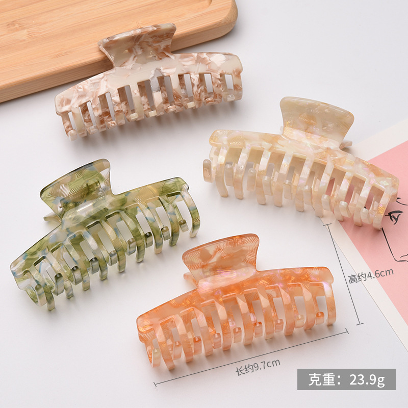 summer new pattern Acetic acid Grip Hairpin senior A Youpin Same item Sharks clip Hollow Keel Ponytail
