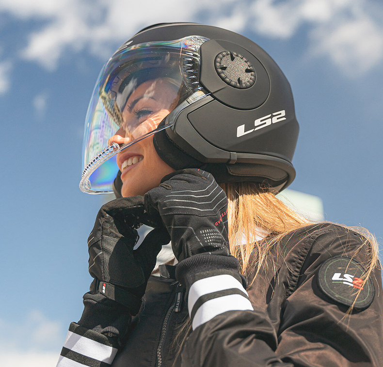 Half Helmet Motorcycle Helmet Electric Car Retro Double Mirror