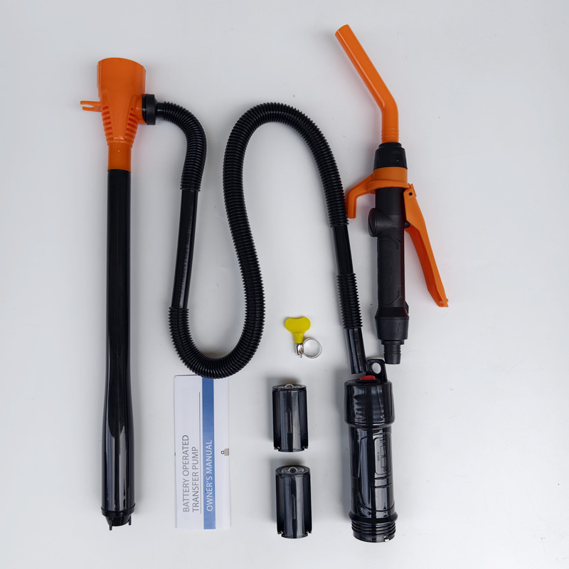 Electric oil pump, portable emergency oil extractor for vehicles, detachable battery-powered water pump, used for transferring gasoline and diesel, with suction hose