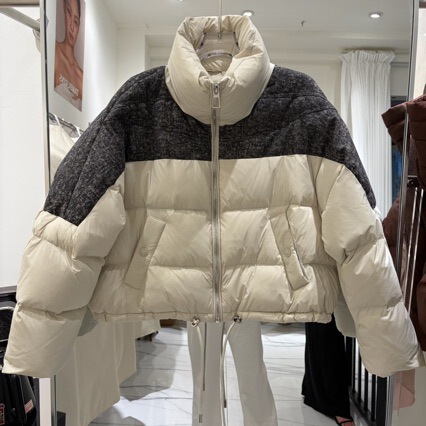 In-Stock 26 New Winter Models Denim Patchwork down Jacket Short Stand Collar Letter Embroidery Jacket for Women In-Stock 26 New Winter Models Denim Patchwork down Jacket Short Stand Collar Letter Embroidery Jacket for Women