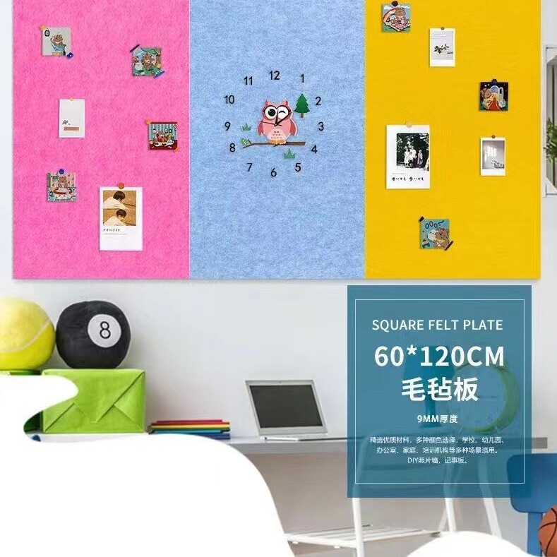 Colorful Felt Board Photo Wall Kindergarten Piano Room Wall Stickers Cinema Recording Studio Soundproofing and Sound-Absorbing Creative Wall Message Board Colorful Felt Board Photo Wall Kindergarten Piano Room Wall Stickers Cinema Recording Studio Soundproofing and Sound-Absorbing Creative Wall Message Board