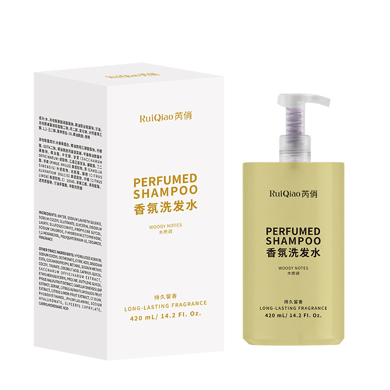 Shake sonido de nuevo producto, champú de fragancia de madera supermodelo, suave y duradero, controlador de aceite, fabricante de volumen