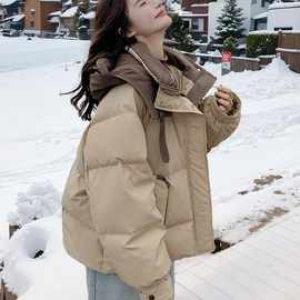 羽绒棉服女2025年新款冬季洋气时尚短款小个子面包派克服棉衣外套