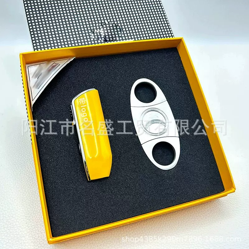 古巴雪茄剪刀工具套装不锈钢雪茄剪平剪剪烟器雪茄专用打火机配件