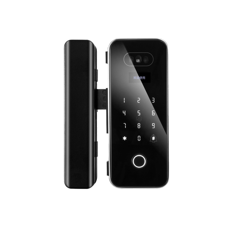 办公玻璃门专用智能锁人脸识别+密码+刷卡多合一开锁方式