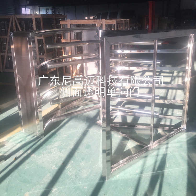 半高转闸 不锈钢单行通道旋转门 火车站考场驾校人员只出不进闸门