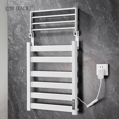 444Z Wholesale Intelligent Electric Heated Towel Rack Home Bathroom Hole-Free Thermal Drying Bathroom Space Aluminum Storage Rack