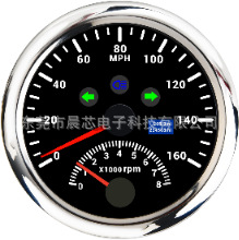 Motorcycle GPS | Motuoche automobile instrument - cx8225-black-dial-silver-cover-160mph