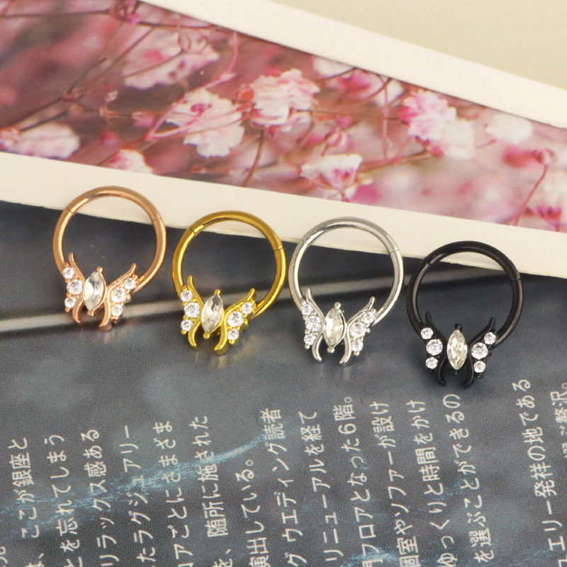 Labret piercing jewelry detail image