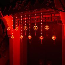 新年红灯笼挂件中国结小彩灯串灯满天星家用过年春节房间装饰布置
