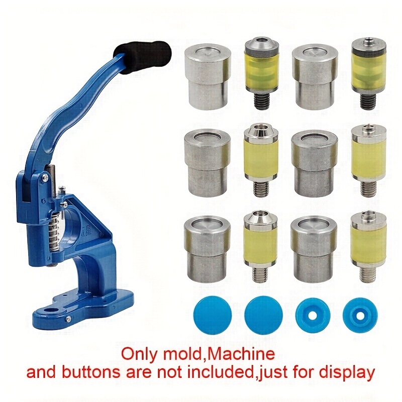 'T3T5T8 Plastic Snap Button Hand Press Mold Round Snap Button Mold Kit for Use with Hand Press Machine