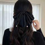 Демисезонный хвостик с бантиком, изысканная заколка-крабик, заколка для волос, аксессуар для волос, изысканный стиль