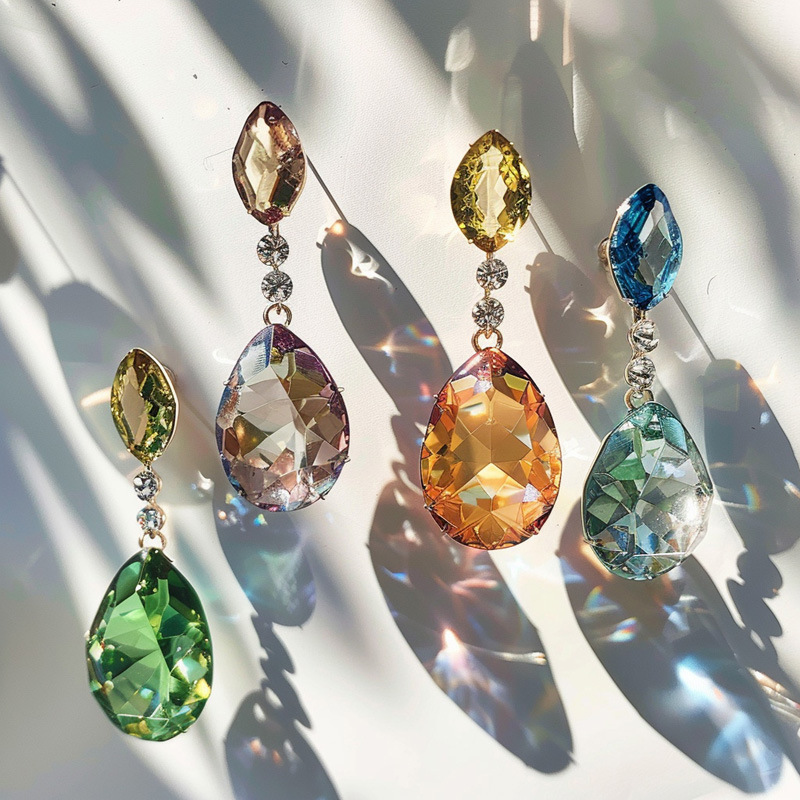 Luxury Jewelry High-end Brand Crystal Dangle Water Drop Earrings Custom Earrings