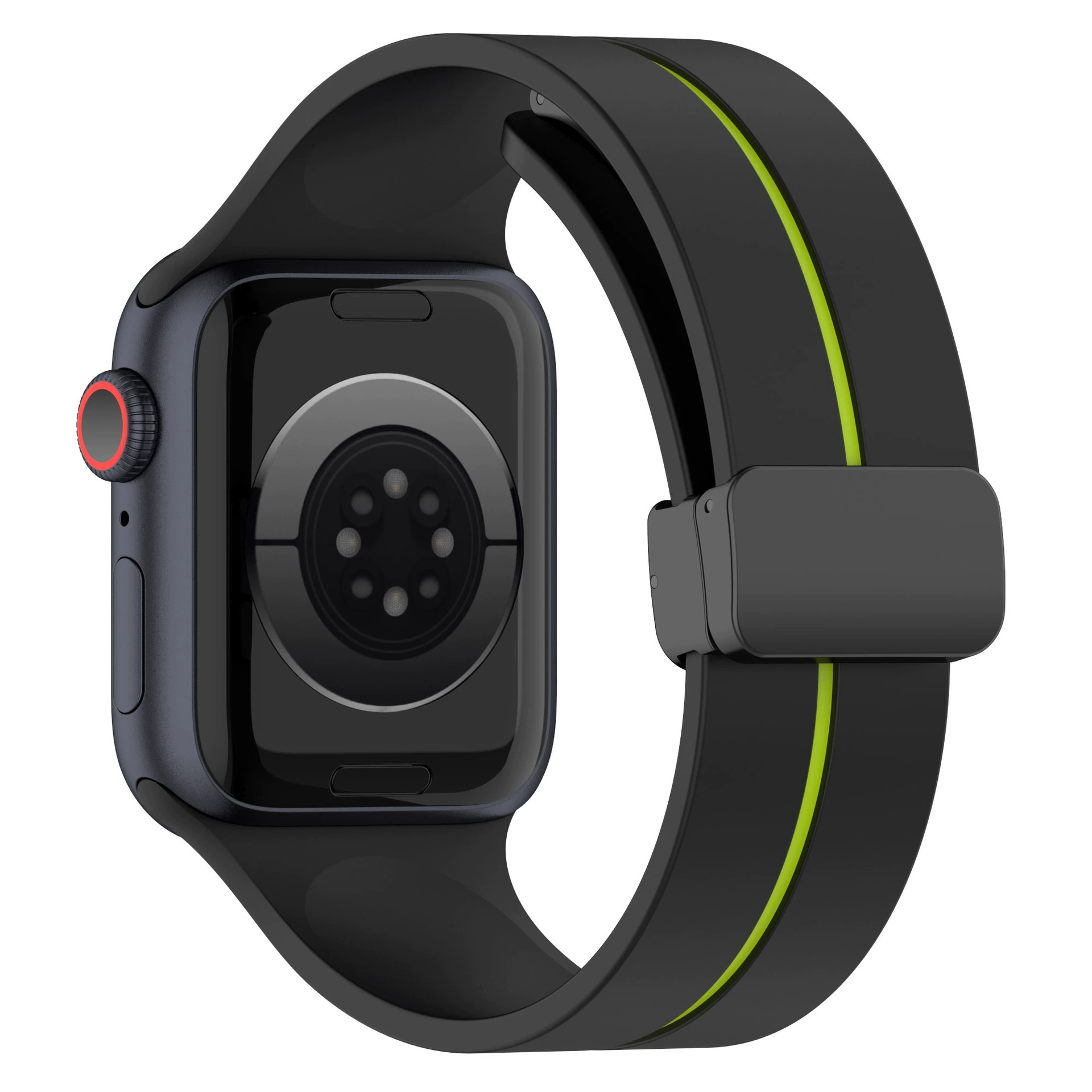Применение Apple Watch iWatch876SE силиконовый магнитный ремешок Apple Watch однотонный складной браслет