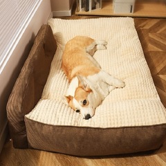 オールシーズン対応の犬小屋、大型犬用冬用暖かいマット、冬用ペット用睡眠用犬用ベッド、犬用ソファ、取り外し可能で洗える