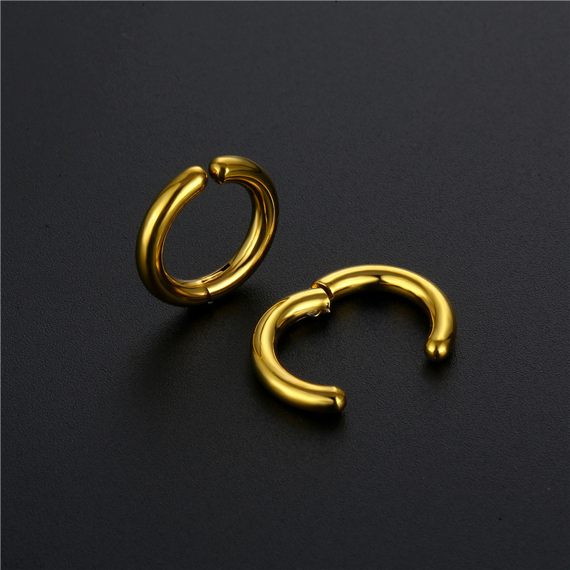 Fashion Solid Color Titanium Steel Polishing Ear Clips 1 Pair display picture 3