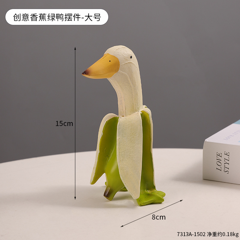  Banana Duck Duck Duck Resin Ornaments Creative Stylish Spoof Desktop Decorations Small Ornaments Crafts
