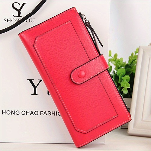 Women's Long Clutch Wallet, Retro Style Long Coin Purse