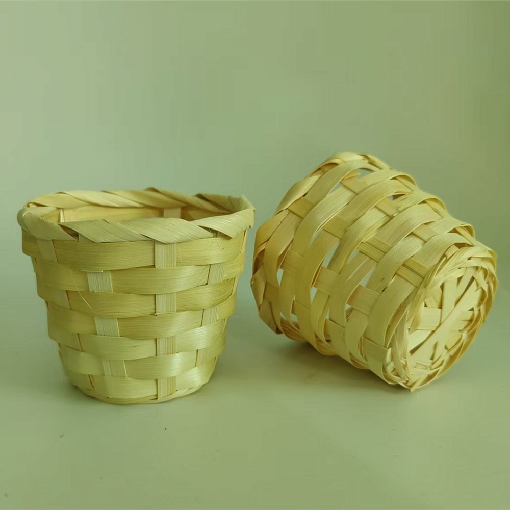 Mini Cesta de Almacenamiento de Bambú de Bambú Hecho a Mano para Escritorio y Hogar image 4
