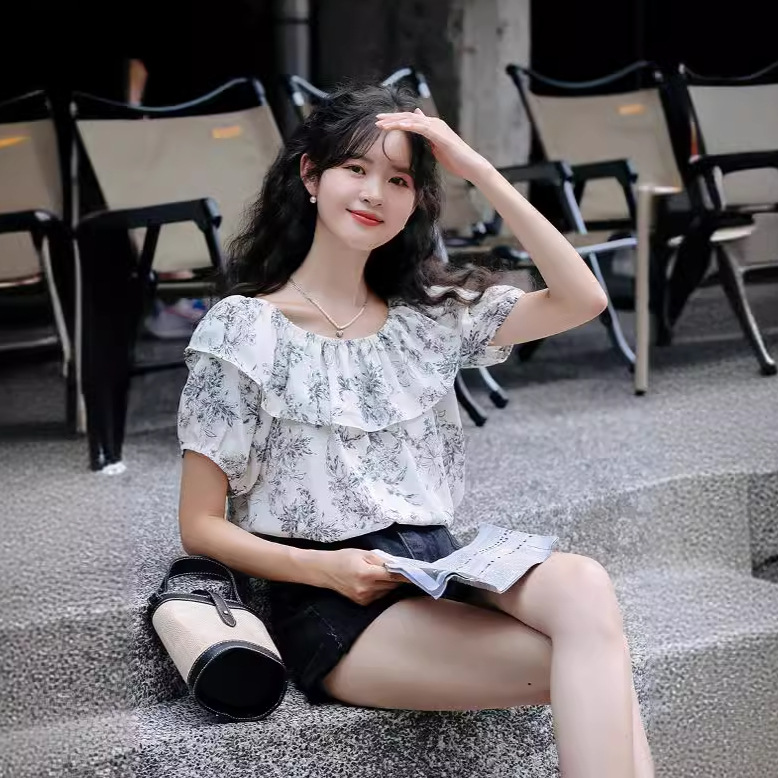 Retro shiffon short summer clothing
