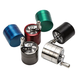磨烟器跨境热销4层手摇锌合金40mm填烟碎烟烟具配件磨烟器grinder