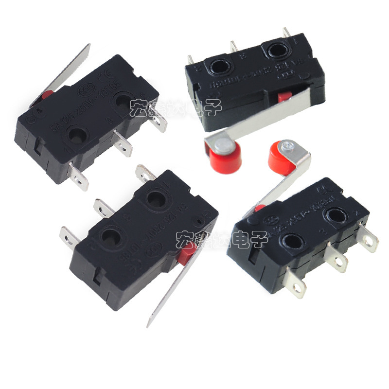 中号マイクロスイッチローラー付きハンドル付きストロークスイッチKW11-3Z 5A 250Vマウスリセットボタン|undefined