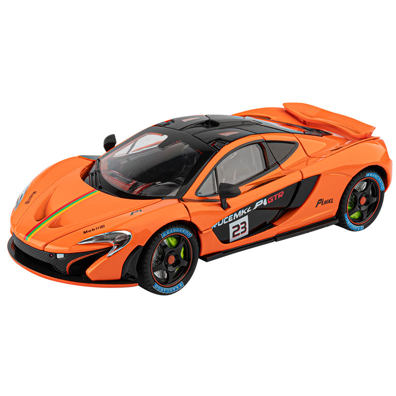 Modelo de coche deportivo McLaren P1 de aleación a escala 1:24 con efectos de sonido y luz, decoración para sala de transmisión en vivo, adorno moderno para escritorio de juegos