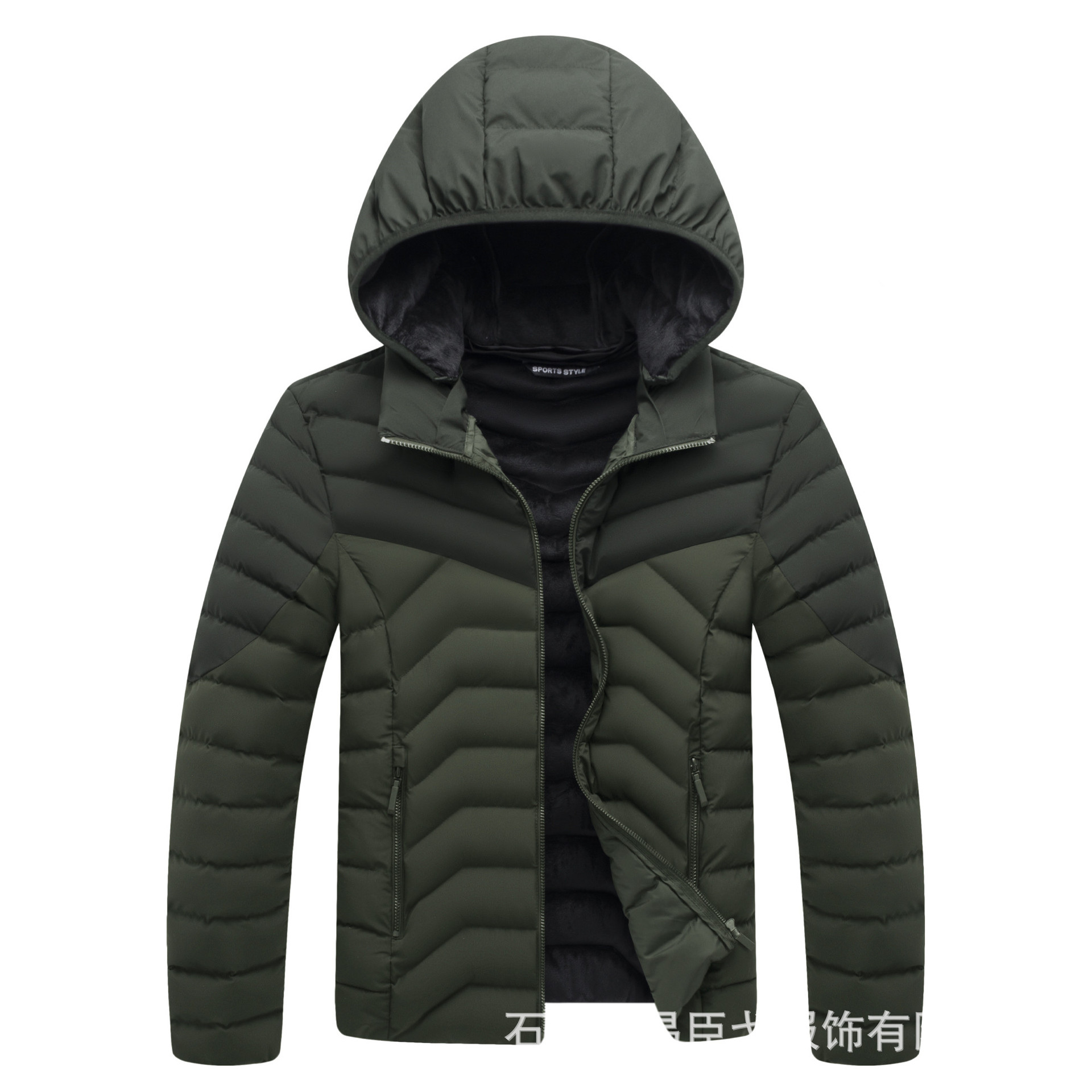 Chaqueta acolchada de algodón para hombres transfronterizos 2021 Invierno nueva chaqueta acolchada de algodón engrosada forrada con forro polar Fabricante coreano de chaquetas casuales para jóvenes delgadas